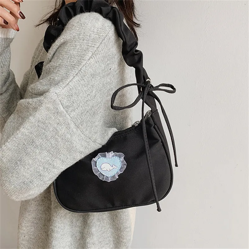 BALANG Canvas Shoulder Bag Regular Women's White/Black-21