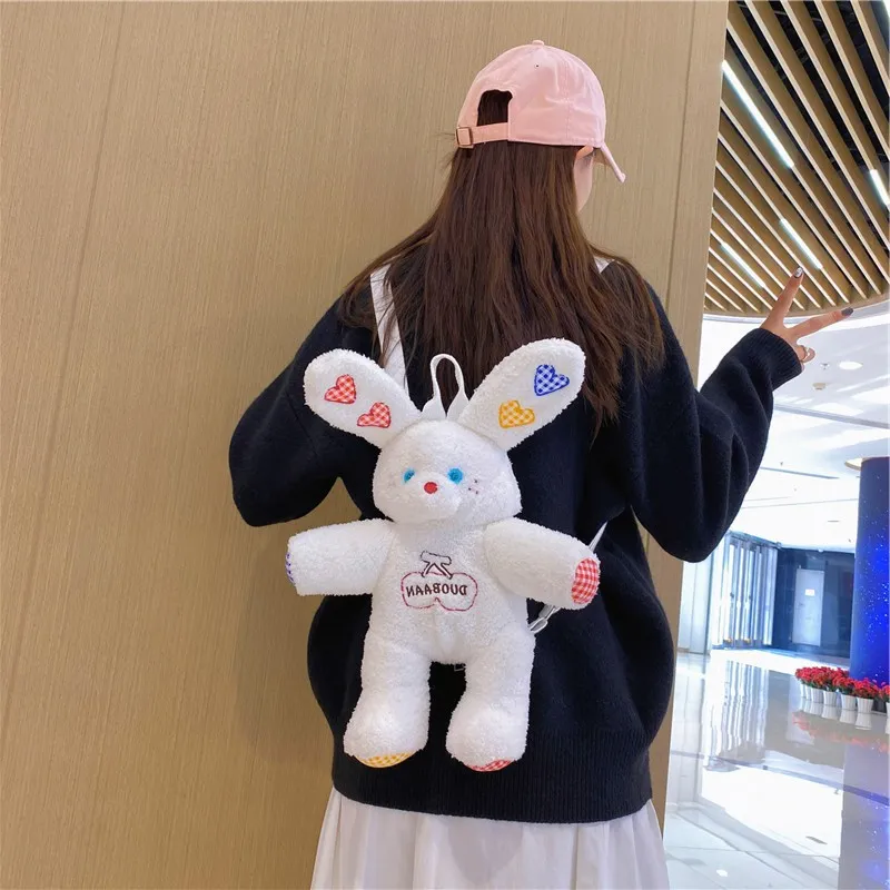 BALANG Plush Backpack Regular Unisex White-1