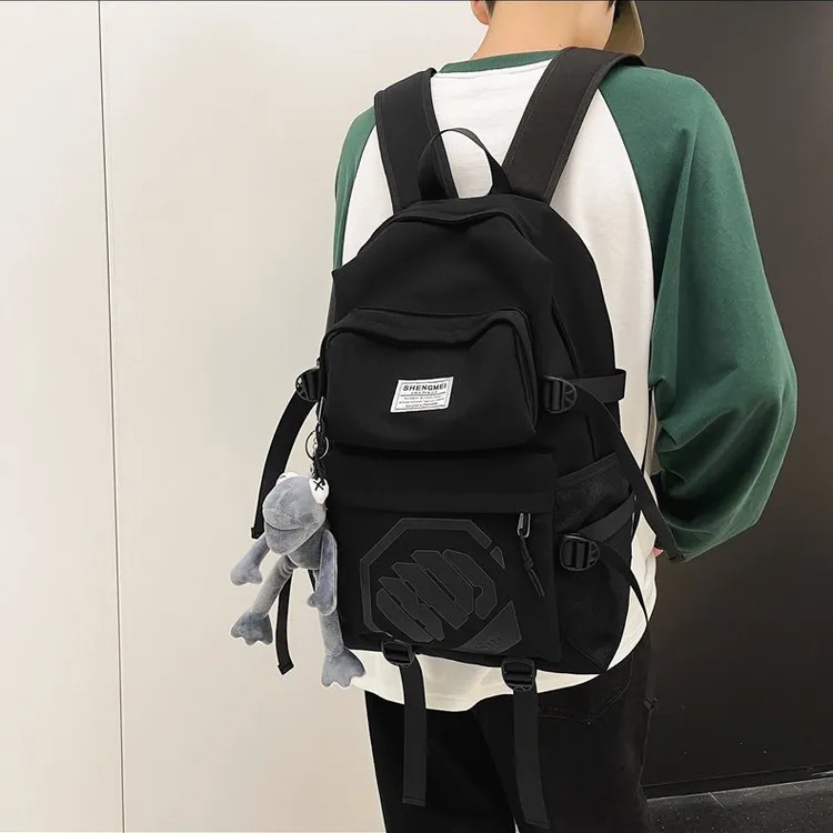 BALANG Nylon Travel Laptop Bag Backpack Regular Unisex Black/Black & Blue/Black & Green/Black & White-1