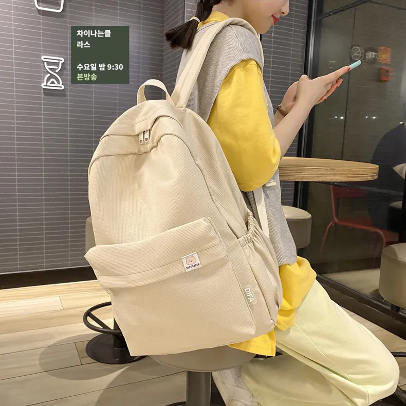 BALANG Cotton Fabric Backpack Regular Unisex Multicolor-15