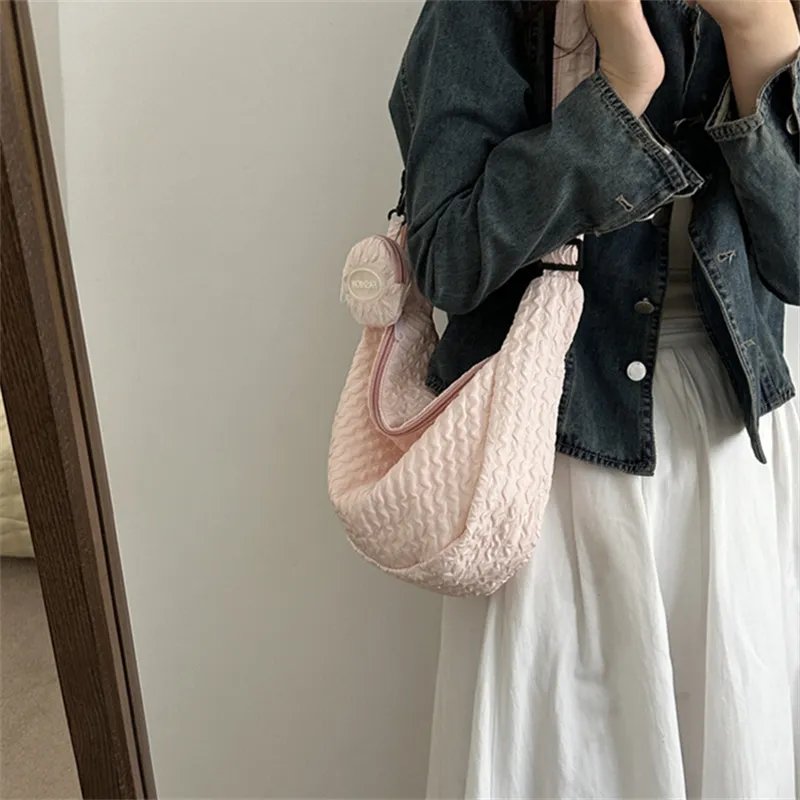 HCXK Canvas Crossbody Bag, Canvas Bag, Shoulder Bag Women's Yellow/White/Light Blue/Black/Pink/Light Yellow-19