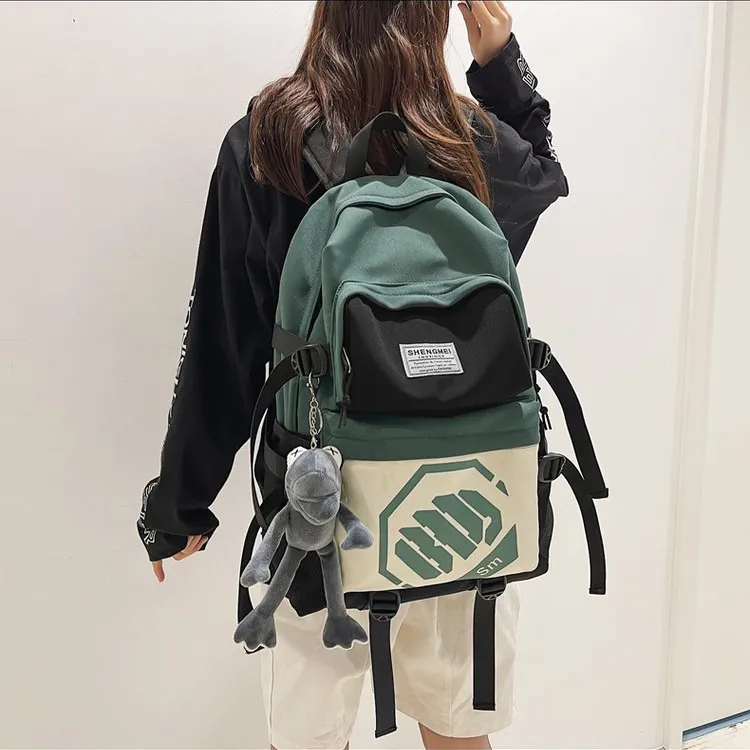 BALANG Nylon Travel Laptop Bag Backpack Regular Unisex Black/Black & Blue/Black & Green/Black & White-11