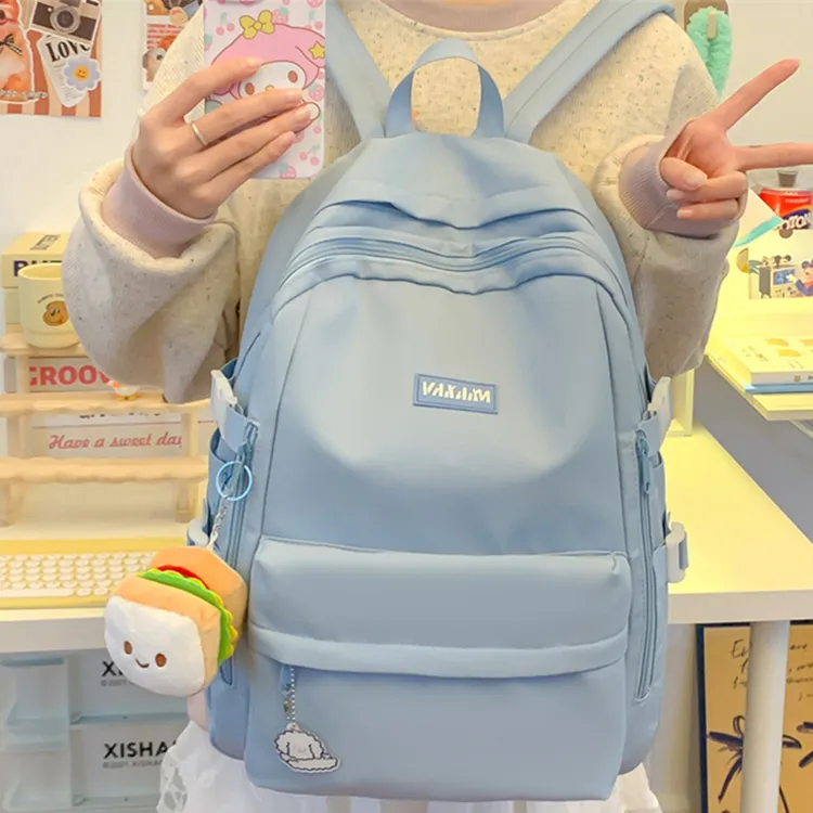 BALANG Nylon Backpack Unisex Ecru/Blue/Black/Gray-8