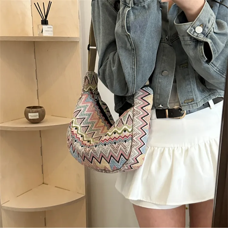 BALANG Canvas Crossbody Bag, Shoulder Bag Regular Women's Multicolor-2