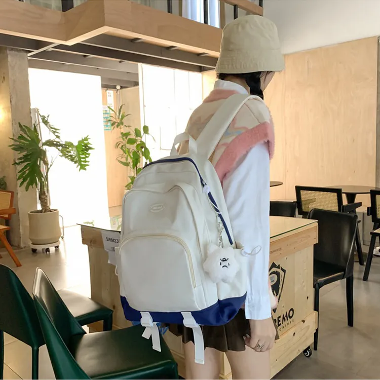 BALANG Nylon Backpack Regular Unisex Red/Ecru/Purple/Gray/White Blue-12