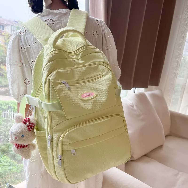 BALANG Nylon Backpack Regular Unisex Cream Yellow/Light Blue/Black/White-1