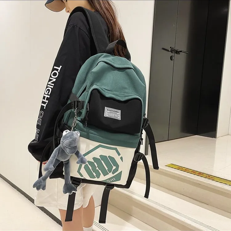 BALANG Nylon Travel Laptop Bag Backpack Regular Unisex Black/Black & Blue/Black & Green/Black & White-12