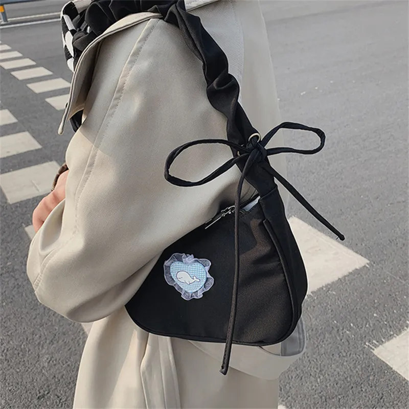BALANG Canvas Shoulder Bag Regular Women's White/Black-18