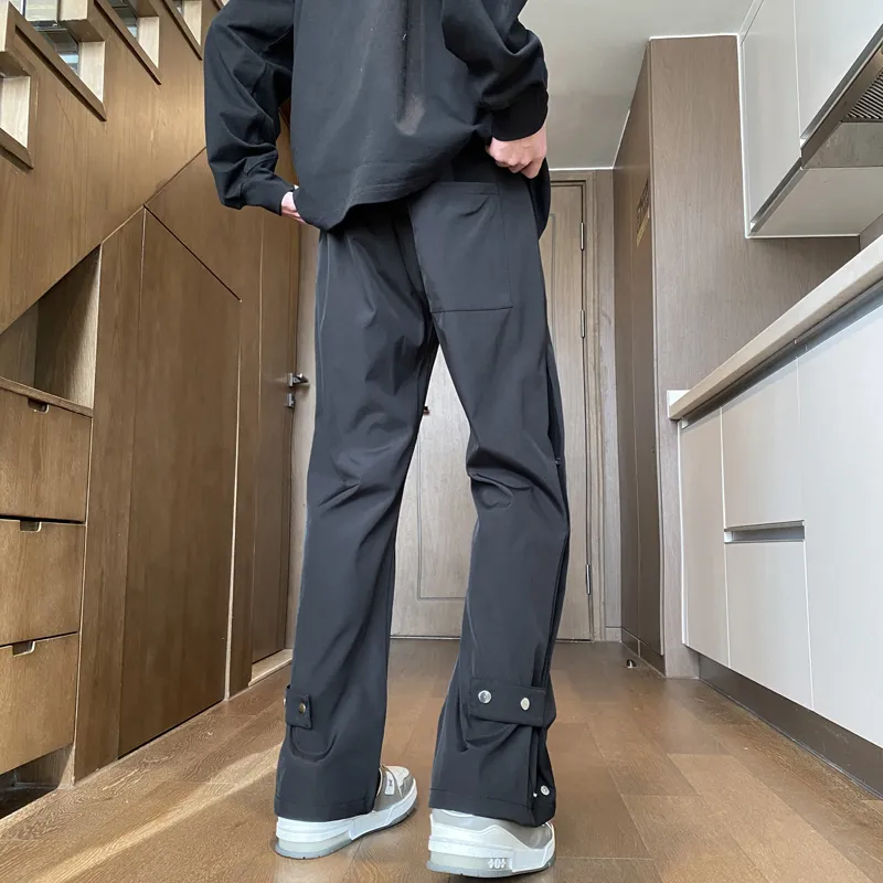 PAINT STAIN Casual Pants Unisex Black-9