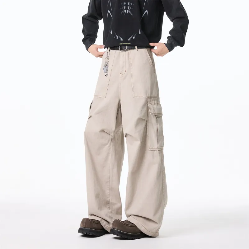 SOCKKEY Cargo Pants Unisex Khaki-3