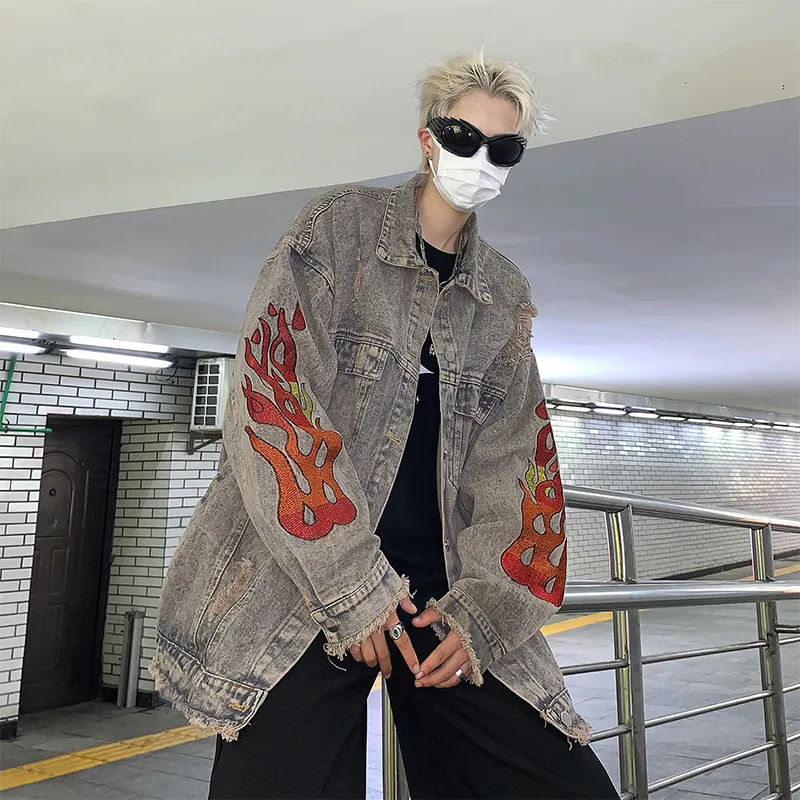 TESTUNG Denim Jackets Unisex Blue-4