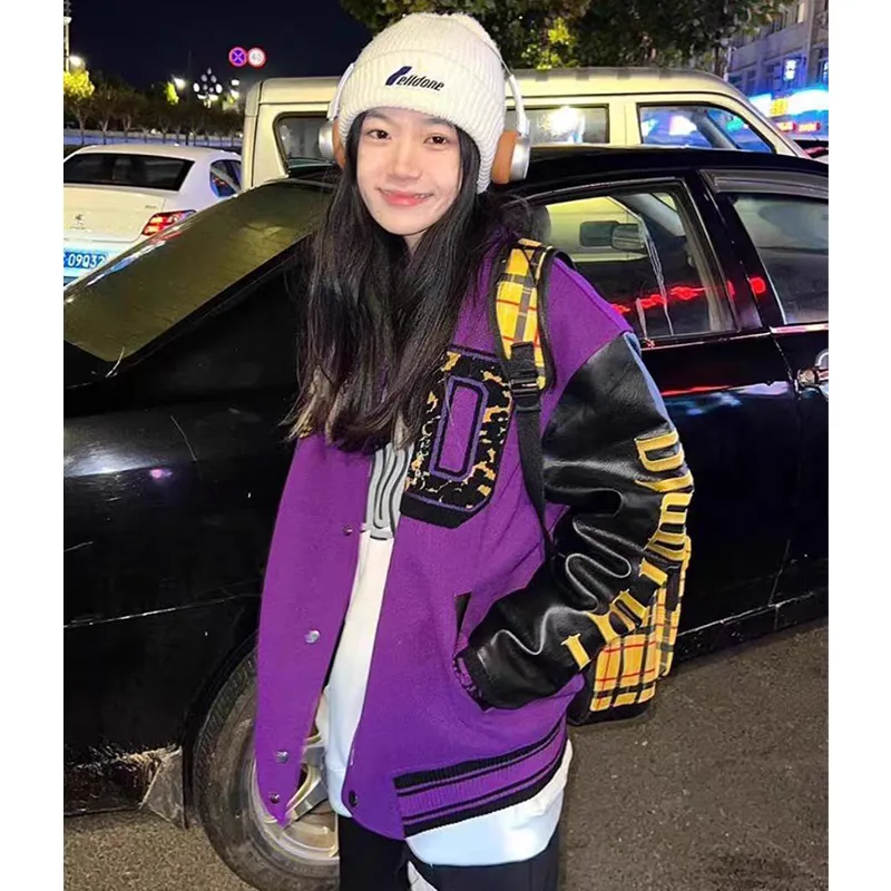 SOCKKEY Baseball Jacket Unisex Purple-5