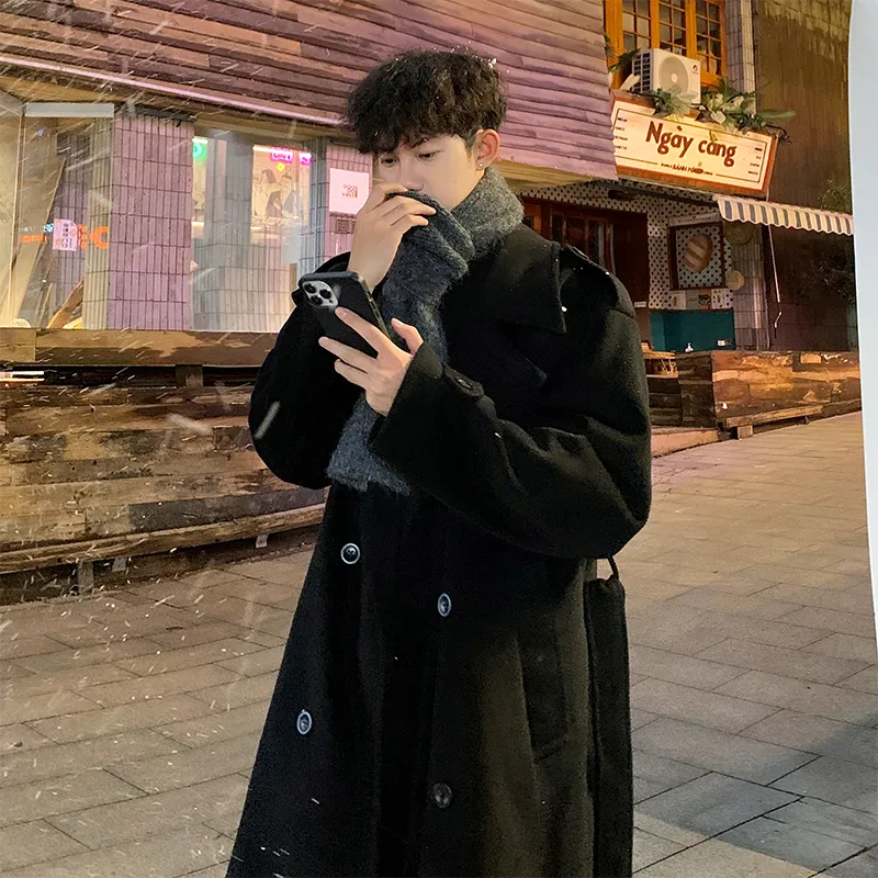 SOCKKEY Trench Coat Unisex Black-2