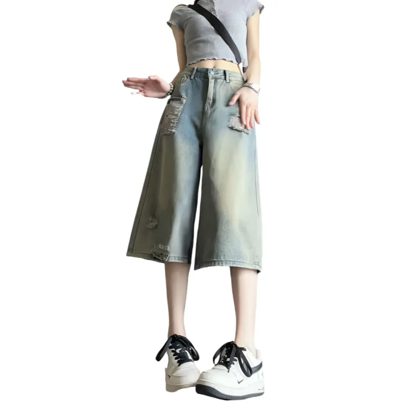 SOCKKEY Denim Shorts Unisex Vintage-3