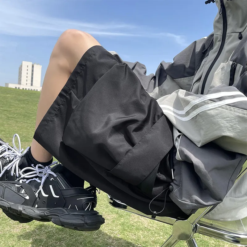SOCKKEY Cargo Shorts Unisex Black-3