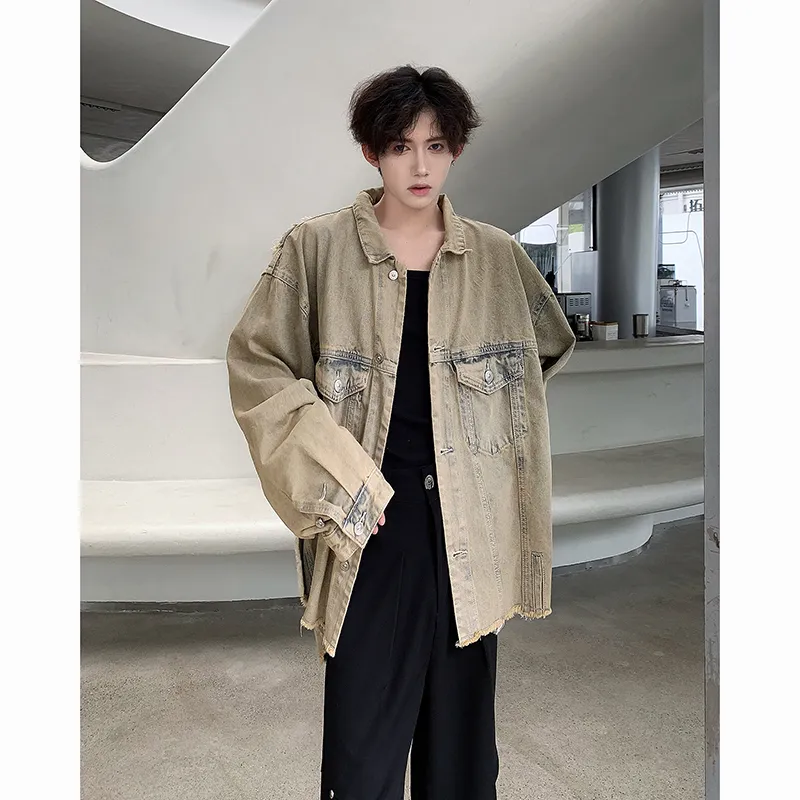 SOCKKEY Denim Jacket Unisex Yellow Mud-2