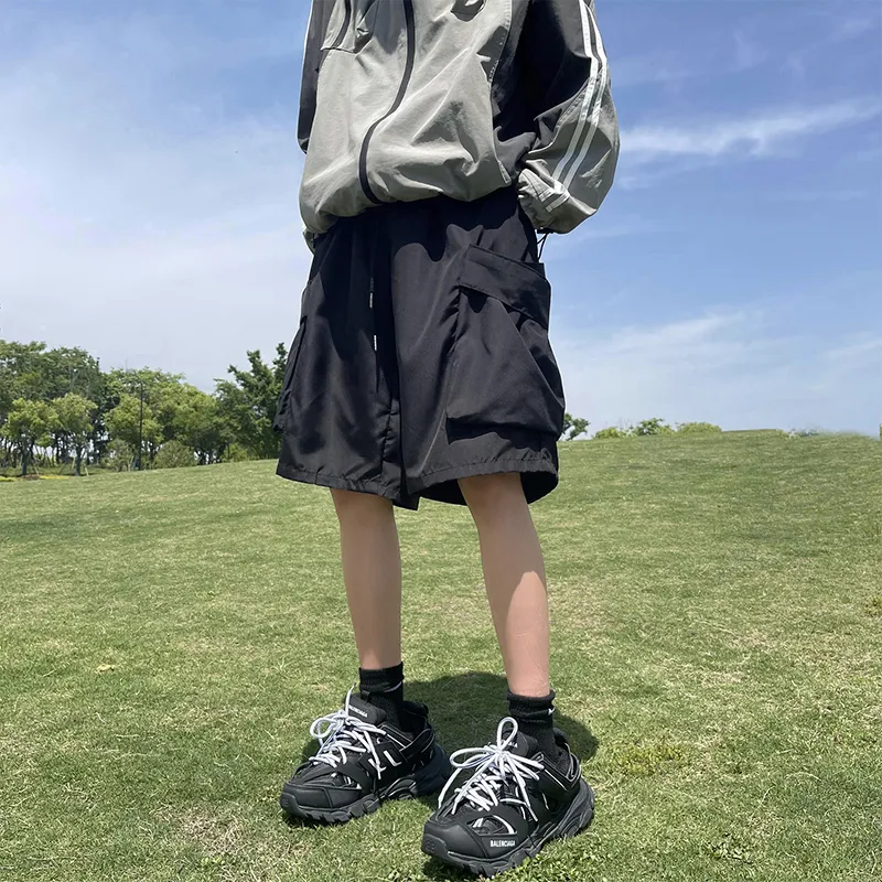SOCKKEY Cargo Shorts Unisex Black-1