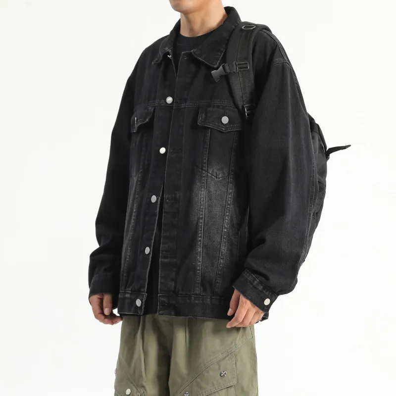 SOCKKEY Denim Jacket Unisex Black-8