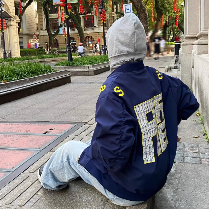 SOCKKEY Jackets Coats Unisex Navy Blue-2