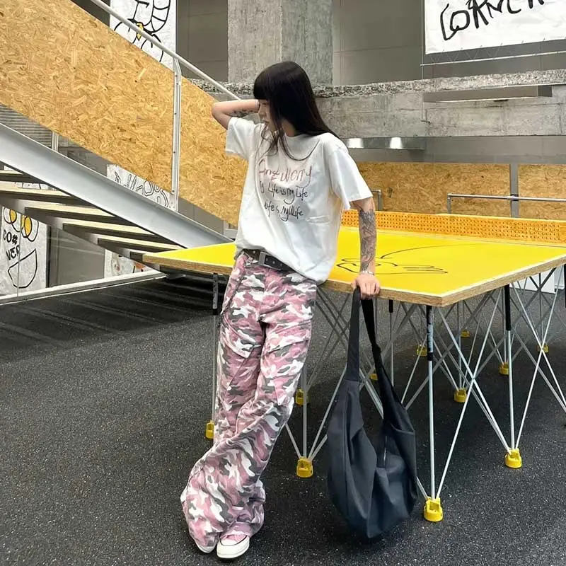 SOCKKEY Cargo Pants Unisex Pink-4