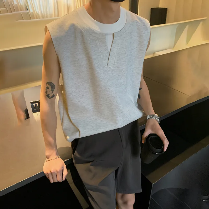 SOCKKEY Tank Tops Unisex Heather Gray-3