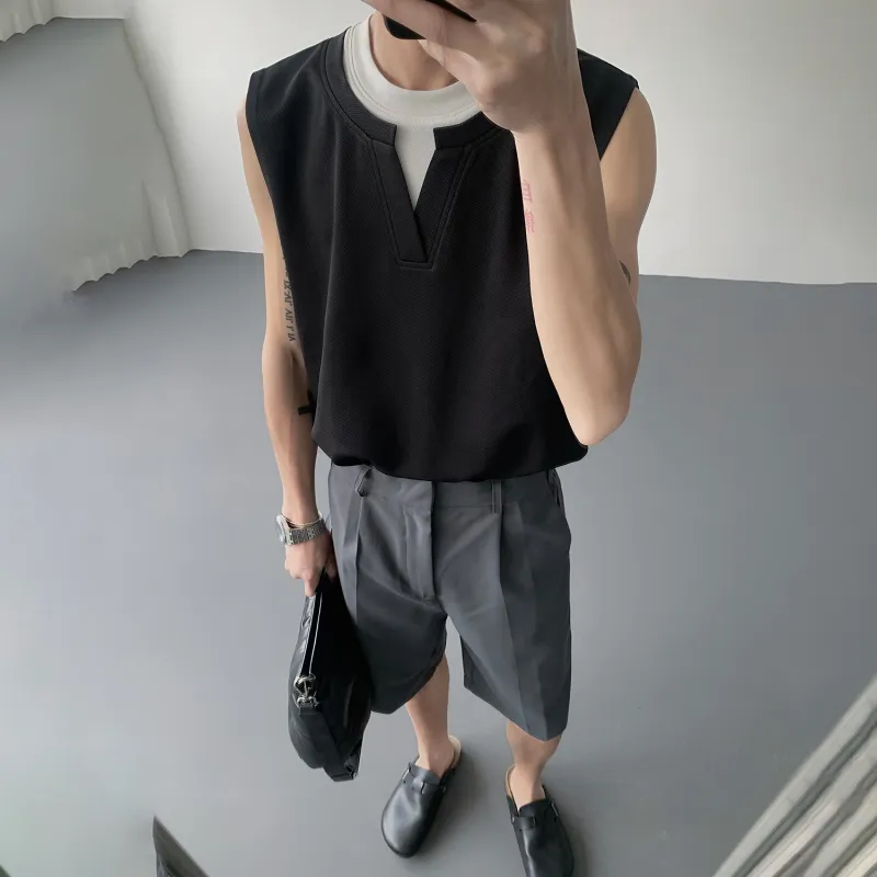 SOCKKEY Tank Tops Unisex Heather Gray-11
