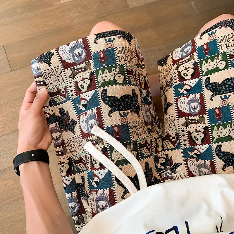 SOCKKEY Casual Shorts Unisex Embroidery Dog-6