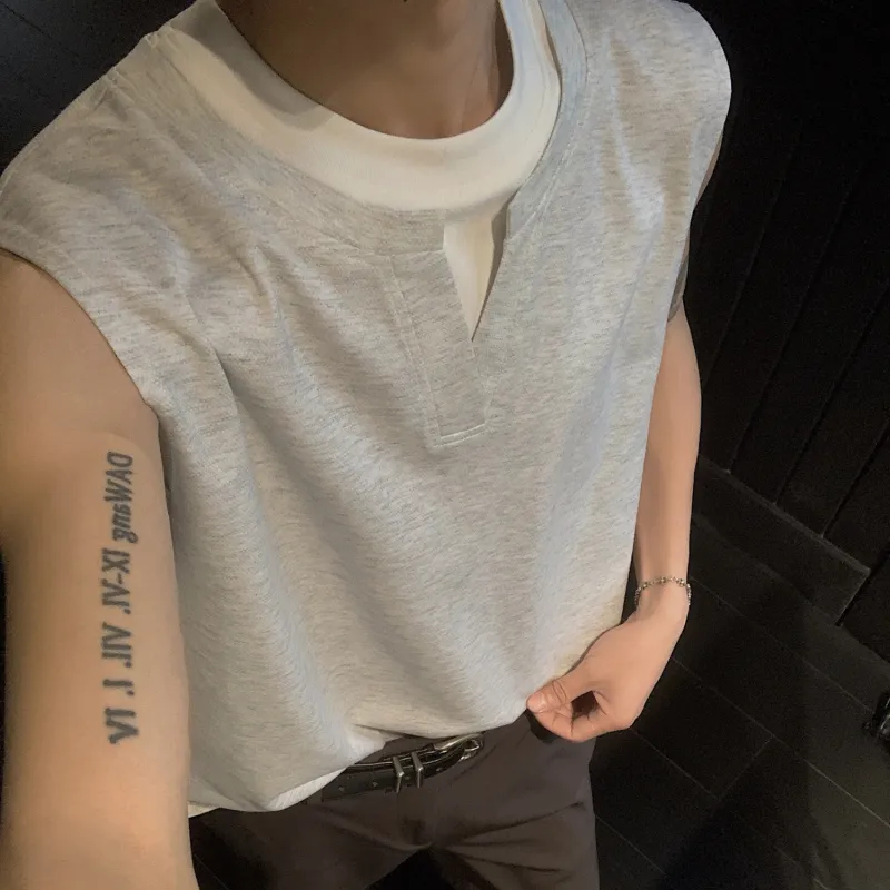 SOCKKEY Tank Tops Unisex Heather Gray-1