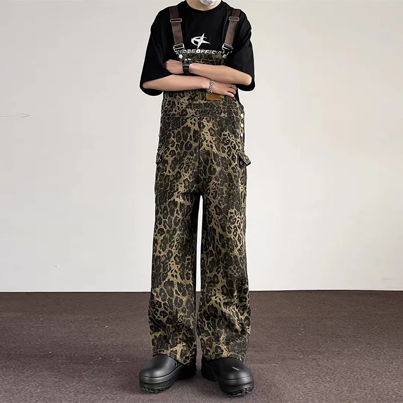 SOCKKEY Overalls Unisex Leopard Print-2