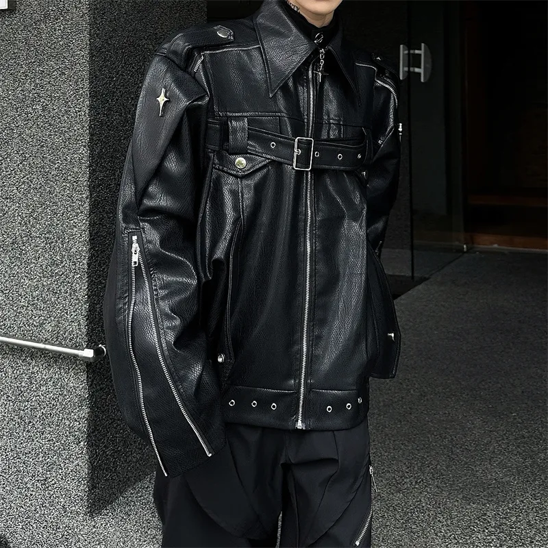 SOCKKEY Leather Jacket Coat Unisex-1