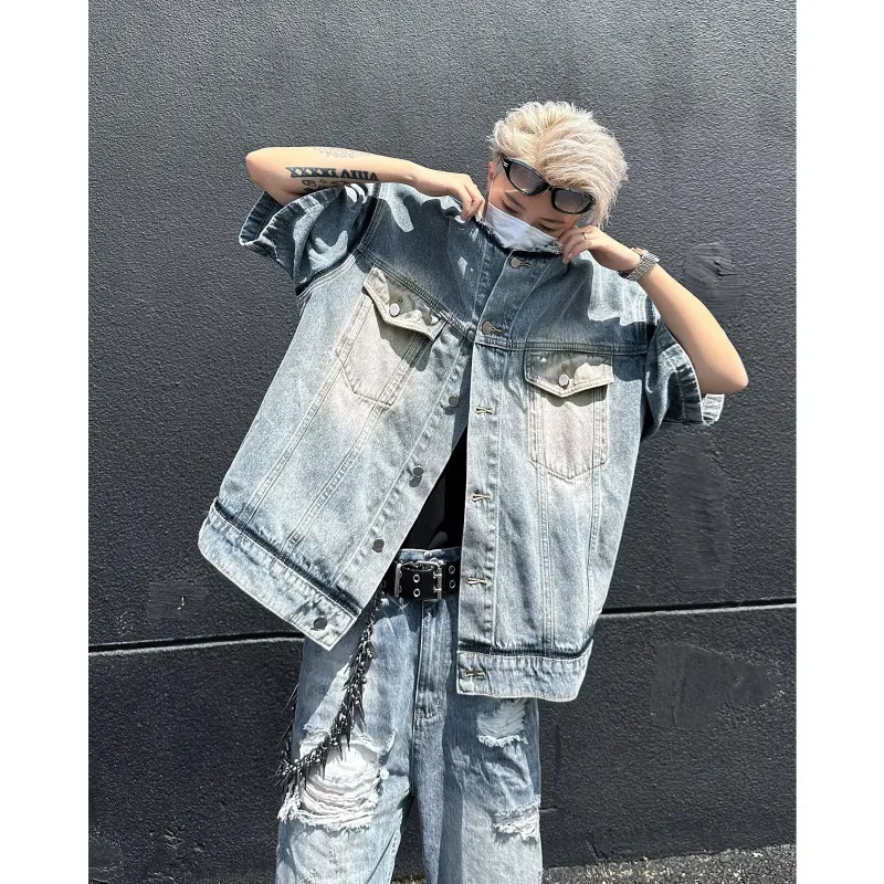 SOCKKEY Denim Jackets Unisex Blue-7