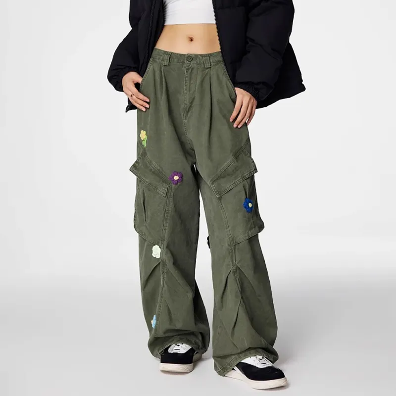 SOCKKEY Cargo Pants Unisex Army Green-2