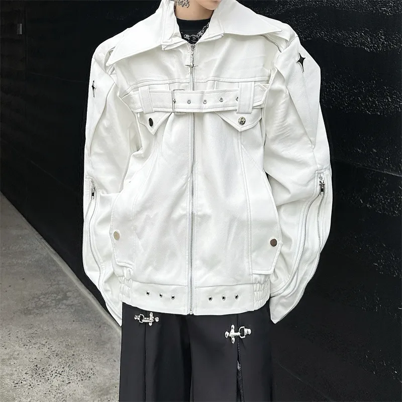 SOCKKEY Leather Jacket Coat Unisex-7