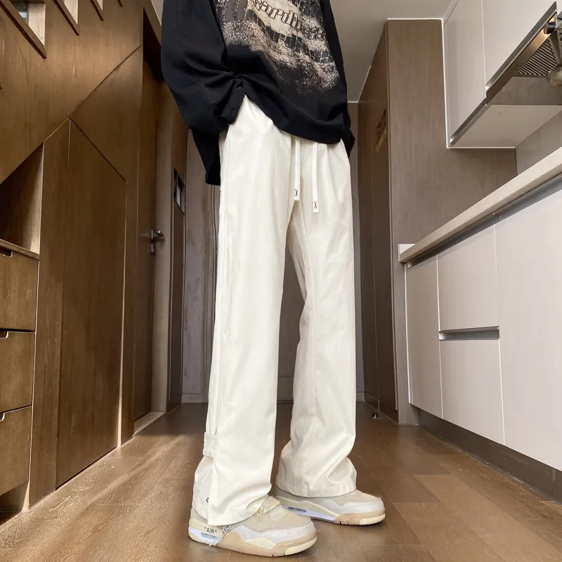PAINT STAIN Casual Pants Unisex Black-22