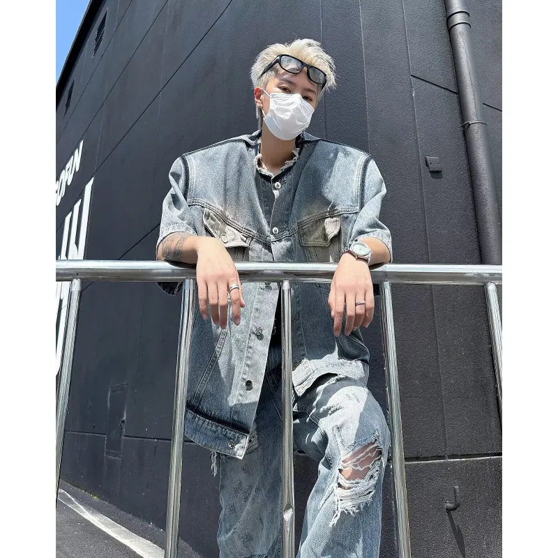 SOCKKEY Denim Jackets Unisex Blue-4