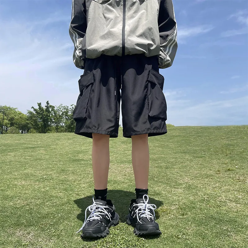 SOCKKEY Cargo Shorts Unisex Black-2