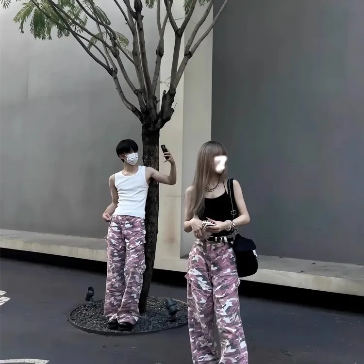 SOCKKEY Cargo Pants Unisex Pink-6