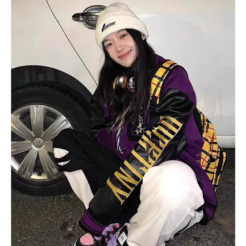 SOCKKEY Baseball Jacket Unisex Purple-4