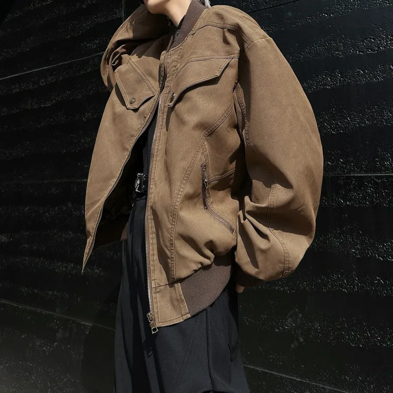 SOCKKEY Jackets Coats Unisex Brown-4