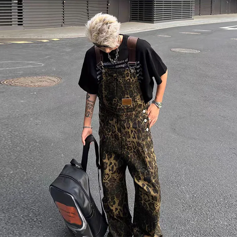 SOCKKEY Overalls Unisex Leopard Print-3