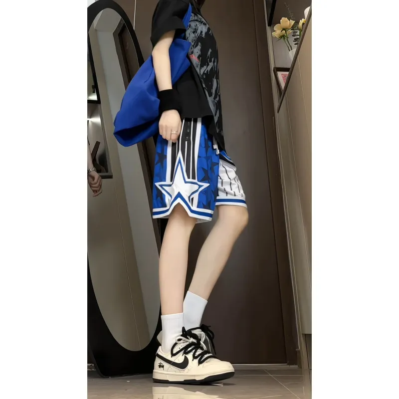 SOCKKEY Basketball Shorts Unisex Blue-4