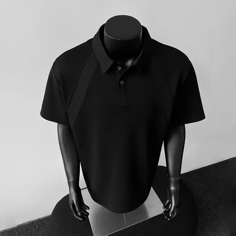 SOCKKEY Polo Shirt Unisex Black-9