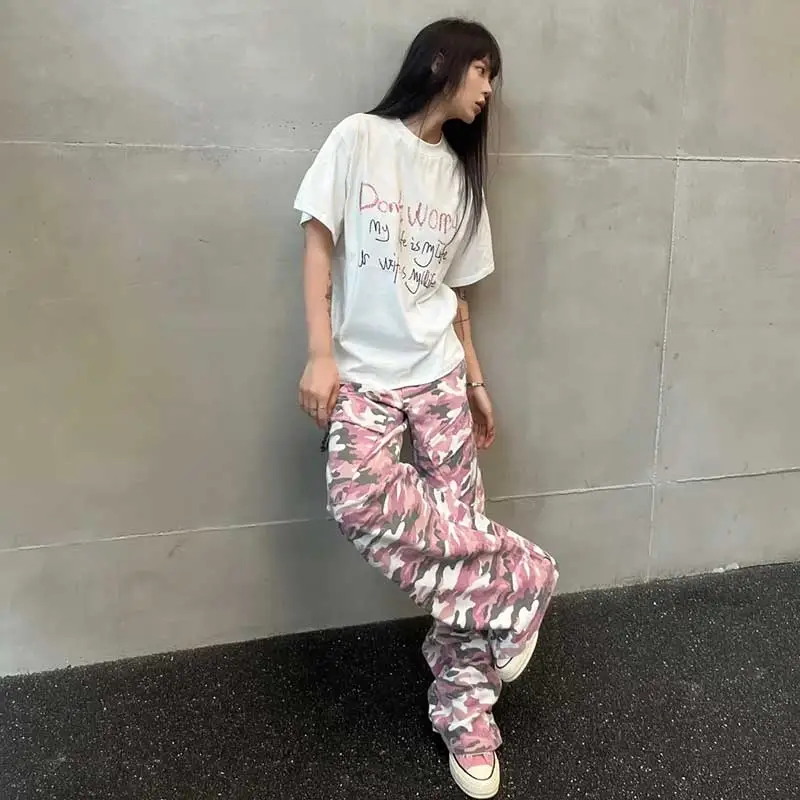 SOCKKEY Cargo Pants Unisex Pink-2