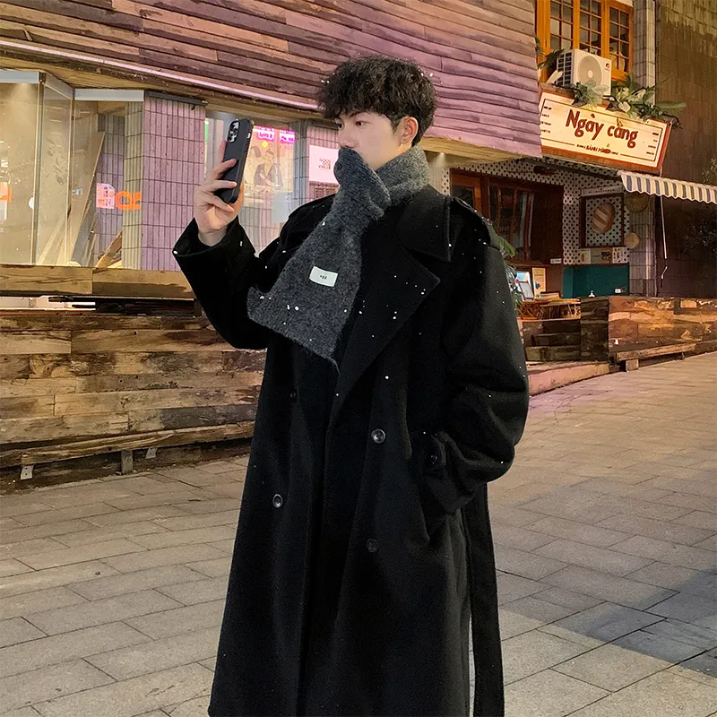 SOCKKEY Trench Coat Unisex Black-3