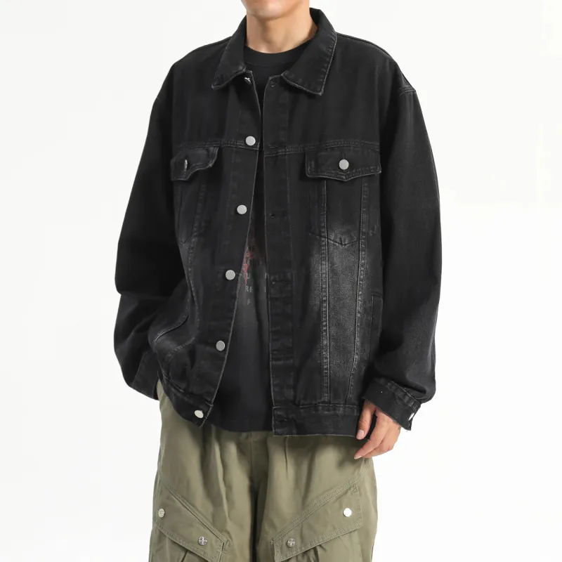 SOCKKEY Denim Jacket Unisex Black-7