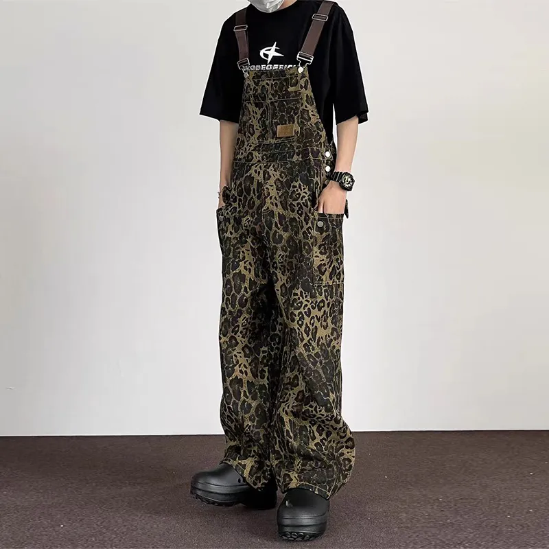SOCKKEY Overalls Unisex Leopard Print-5