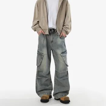 SOCKKEY Jeans Unisex Vintage Blue