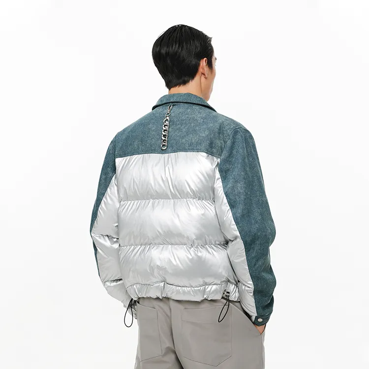 Unawares. Puffer Jackets Unisex Denim Blue-2