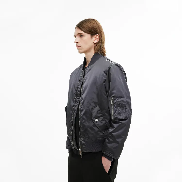 Unawares. Puffer Jacket Unisex Gunmetal Gray-3