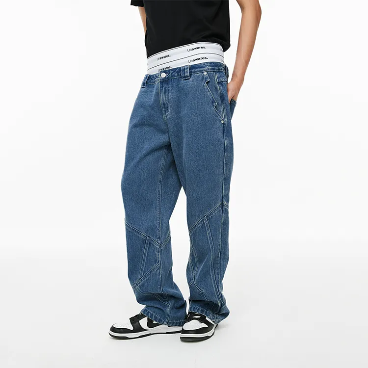 Unawares. Jeans Unisex Denim Blue-3
